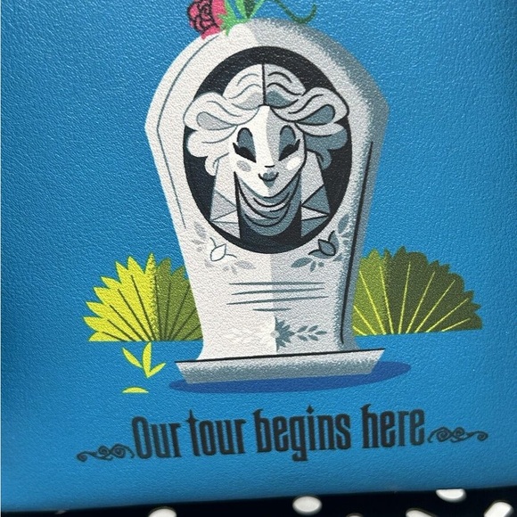 NWT - Loungefly Disney The Haunted Mansion Attraction Cartoon Artwork Backpack - Picture 5 of 9